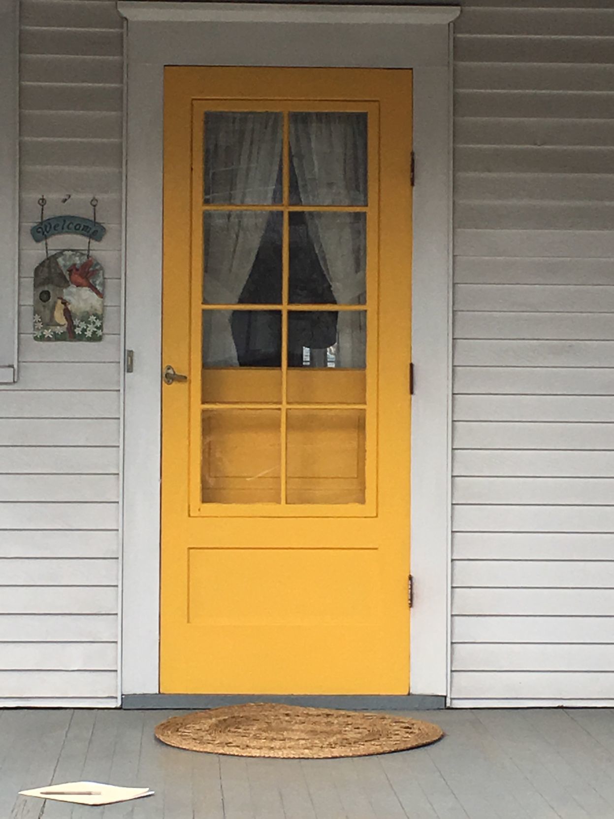 dark yellow door